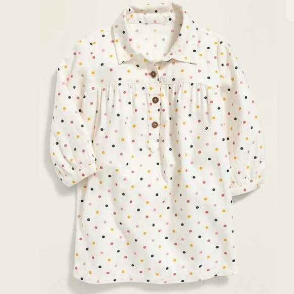 gray w gold metallic stars NWT Old Navy infant girls 3-6 mo long sleeved dress